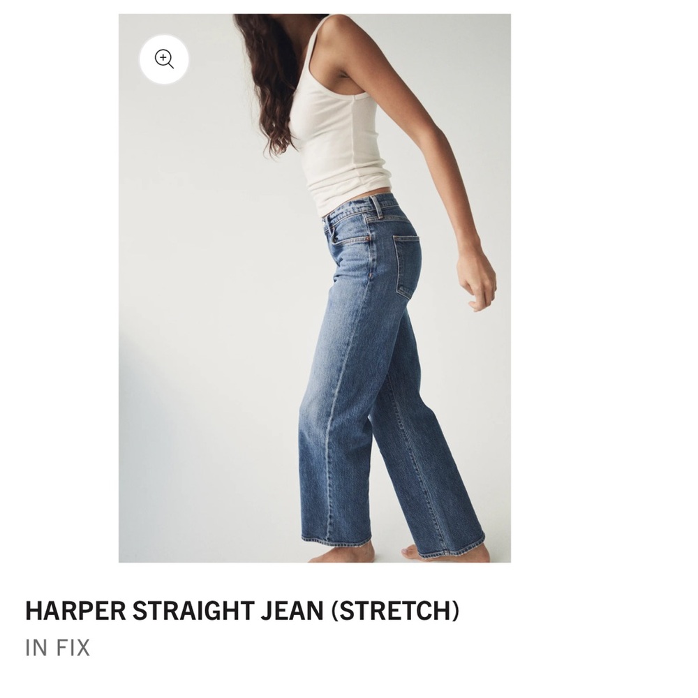 Agolde Harper Straight Leg Jeans in Medium Blue Wash